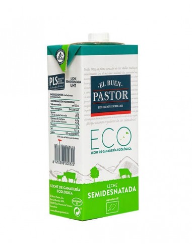 Leche Semidesnatada Ecológica, Pack 6 L (El Buen Pastor)