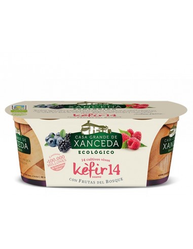 Kefir Ecológico con Frutas del Bosque 2 x 125 Gr (Casa Grande de Xanceda)