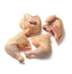 Pollo ecológico cortado en cuartos, unidad de 1,600 kg aprox.