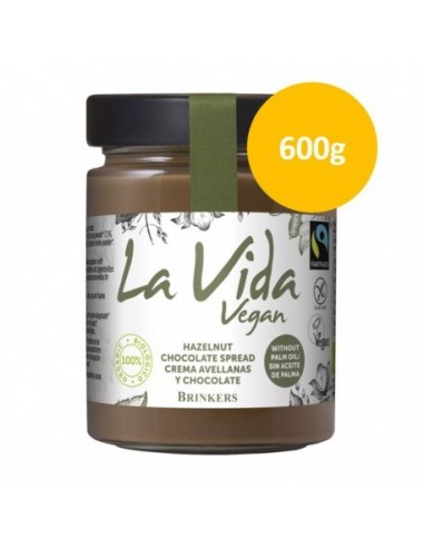 Crema de Chocolate con Avellanas Vegana 600 Gr (La Vida Vegan)