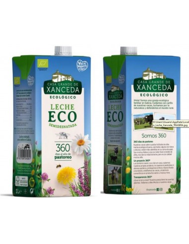 Leche Eco Semidesnatada, Pack 6 L (Casa Grande de Xanceda)