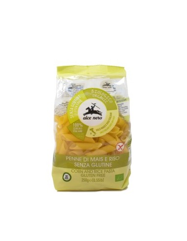Penne de Maíz y Arroz Sin Gluten 250 Gr (Alce Nero)