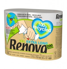 Rollos de Cocina 100% Recycled 2 Rollos (Renova)