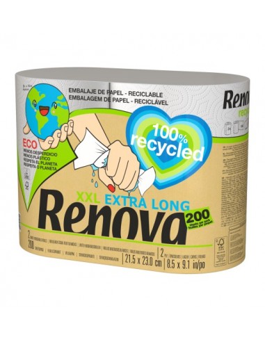 Rollos de Cocina 100% Recycled 2 Rollos (Renova)