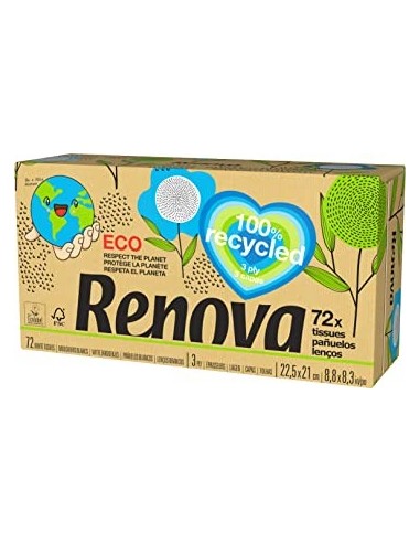 Pañuelos Faciales 100% Recycled (Renova)