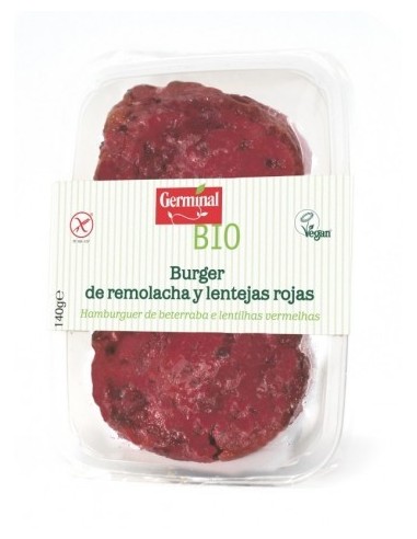 Burguer de Remolacha y Lentejas Rojas Sin Gluten 140 Gr (Germinal)
