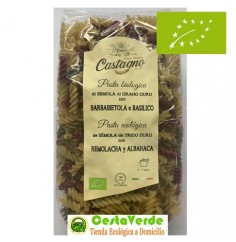 Espirales de Sémola de Trigo con Remolacha y Albahaca 500 Gr (Castagno)