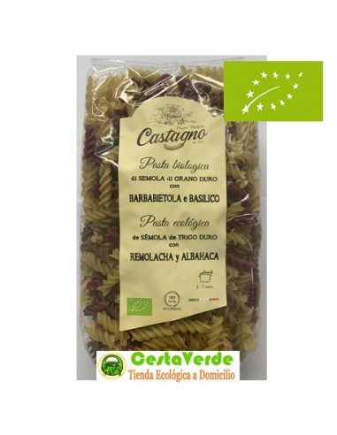 Espirales de Sémola de Trigo con Remolacha y Albahaca 500 Gr (Castagno)