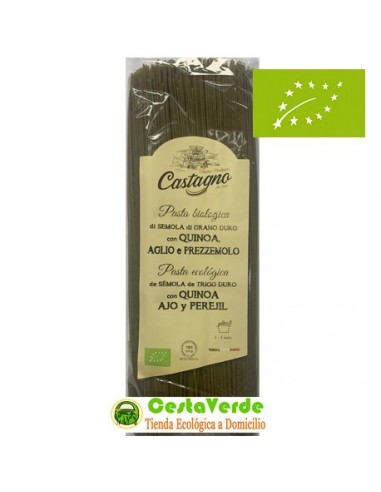 Espaguetis de Sémola de Trigo con Quinoa, Ajo y Perejil 500 Gr (Castagno)