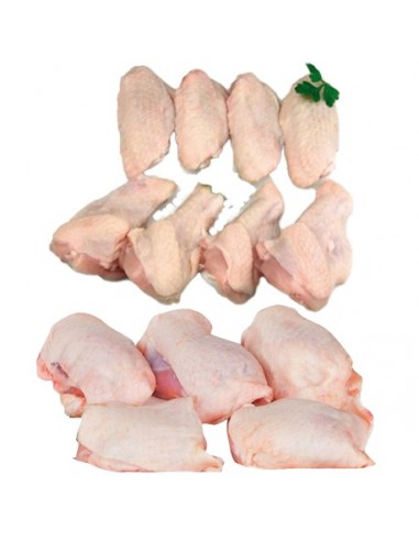 Lote de Contramuslos y Alitas de Pollo