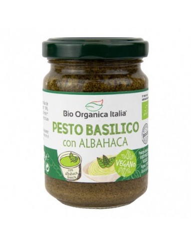 Pesto Verde de Albahaca 140 Gr (Bio Orgánica Italia)
