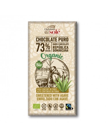 Chocolate Negro 73 % Cacao con Ágave...