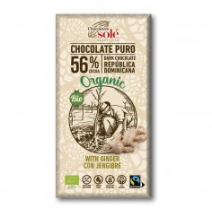 Chocolate Negro con Jengibre 56 % Cacao 100 Gr (Solé)