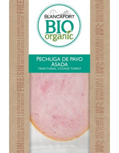 Pechuga de Pavo Asada Orgánica, Pack 80 Gr (Blancafort)