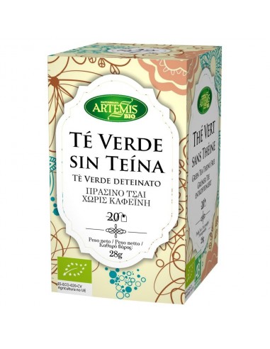 Té Verde Sin Teína 20 Filtros (Artemis)