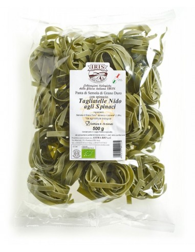 Tagliatelle de Trigo con Espinacas 500 Gr (Iris)