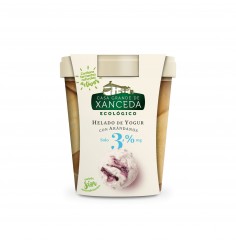 Helado de Yogur Ecológico con Arándanos, Tarrina 500 Ml (Casa Grande de Xanceda)