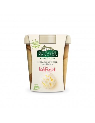 Helado de Kéfir Ecológico con Mango, Tarrina 500 Ml (Casa Grande de Xanceda)