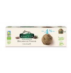 Helado de Yogur Ecológico con Cafe, Tarrina 3 x 100 Ml (Casa Grande de Xanceda)