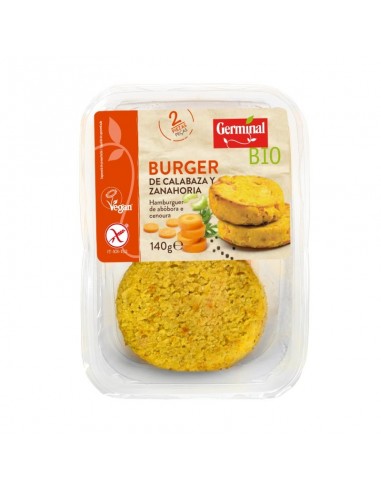 Burguer de Zanahoria y Calabaza Sin Gluten 140 Gr (Germinal)