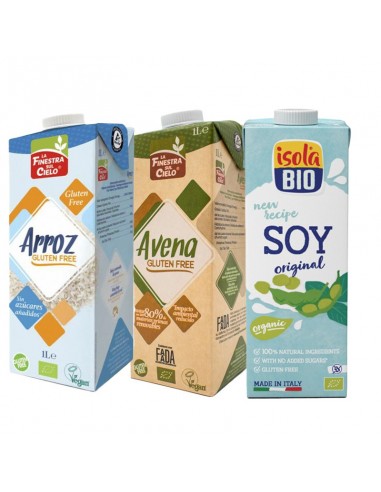 Lote de Bebidas Vegetales Sin Gluten