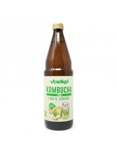 Kombucha Lima y Jengibre 750 Ml (Voelkel)