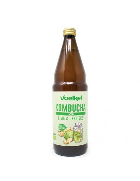 Kombucha Lima y Jengibre 750 Ml (Voelkel)