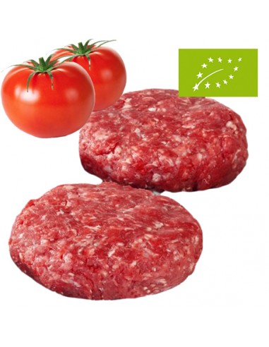 Hamburguesas de Ternera Ecológica con Tomate Natural, Pack 2 x 100 grs