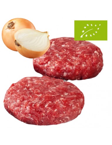 Hamburguesas de Ternera Ecológica con Cebolla, Pack 2 x 100 grs