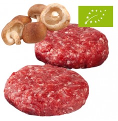 Hamburguesas de Ternera Ecológica con Setas, Pack 2 x 100 grs