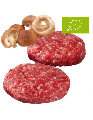 Hamburguesas de Ternera Ecológica con Setas, Pack 2 x 100 grs