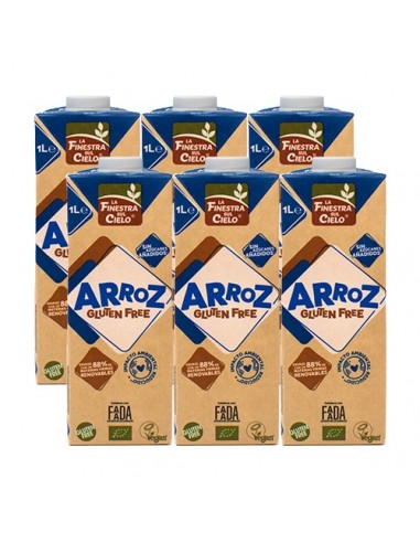 Bebida de Arroz Sin Gluten, Pack 6...