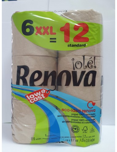 Papel Higiénico XXL 6 Rollos...